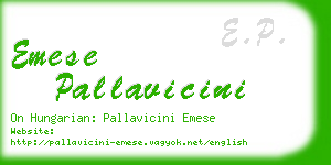 emese pallavicini business card